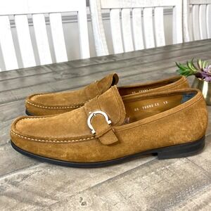 Salvatore Ferragamo Tan Suede Loafers